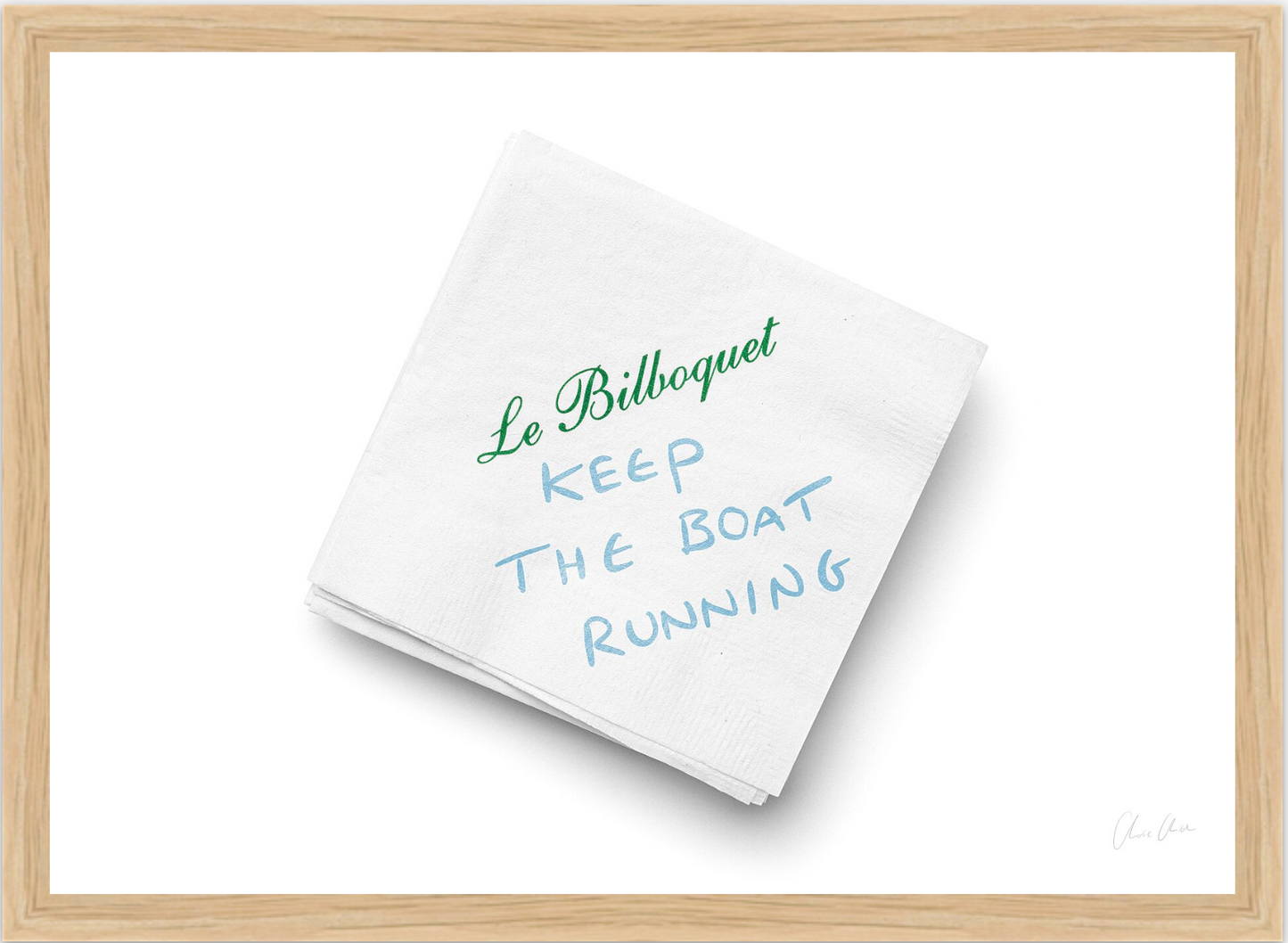 Napkin at Le Bilboquet