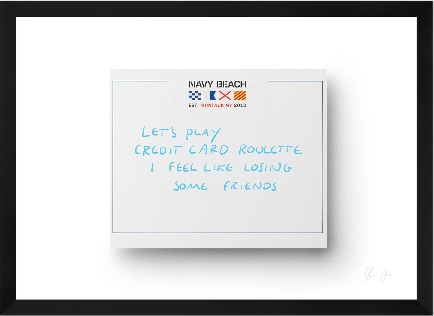 Card at Navy Beach