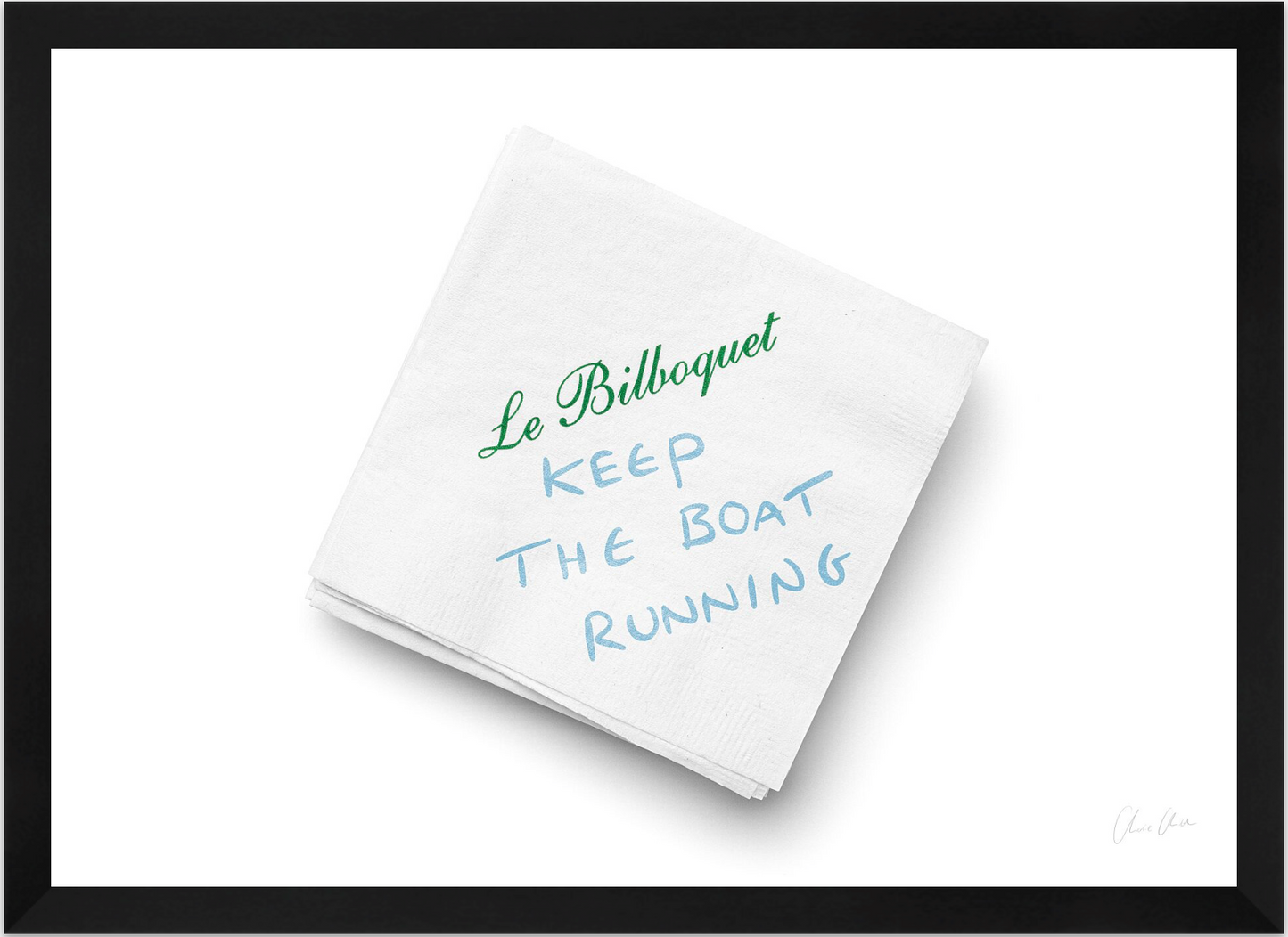 Napkin at Le Bilboquet