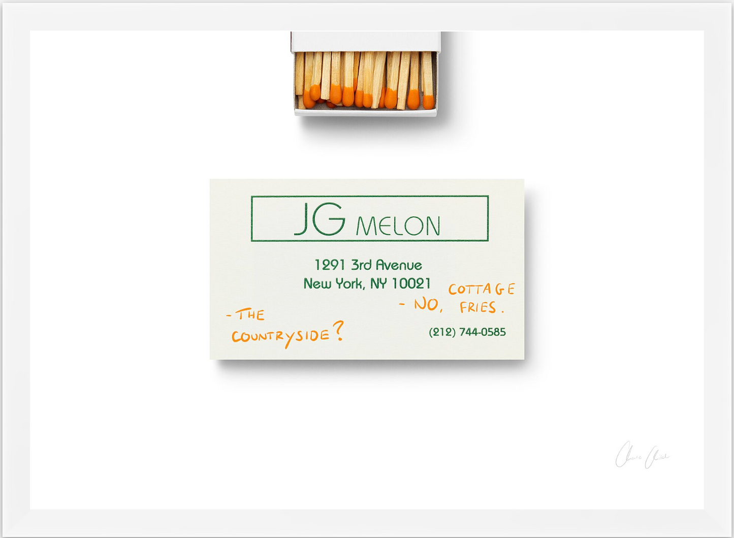 Card at JG Melon ii