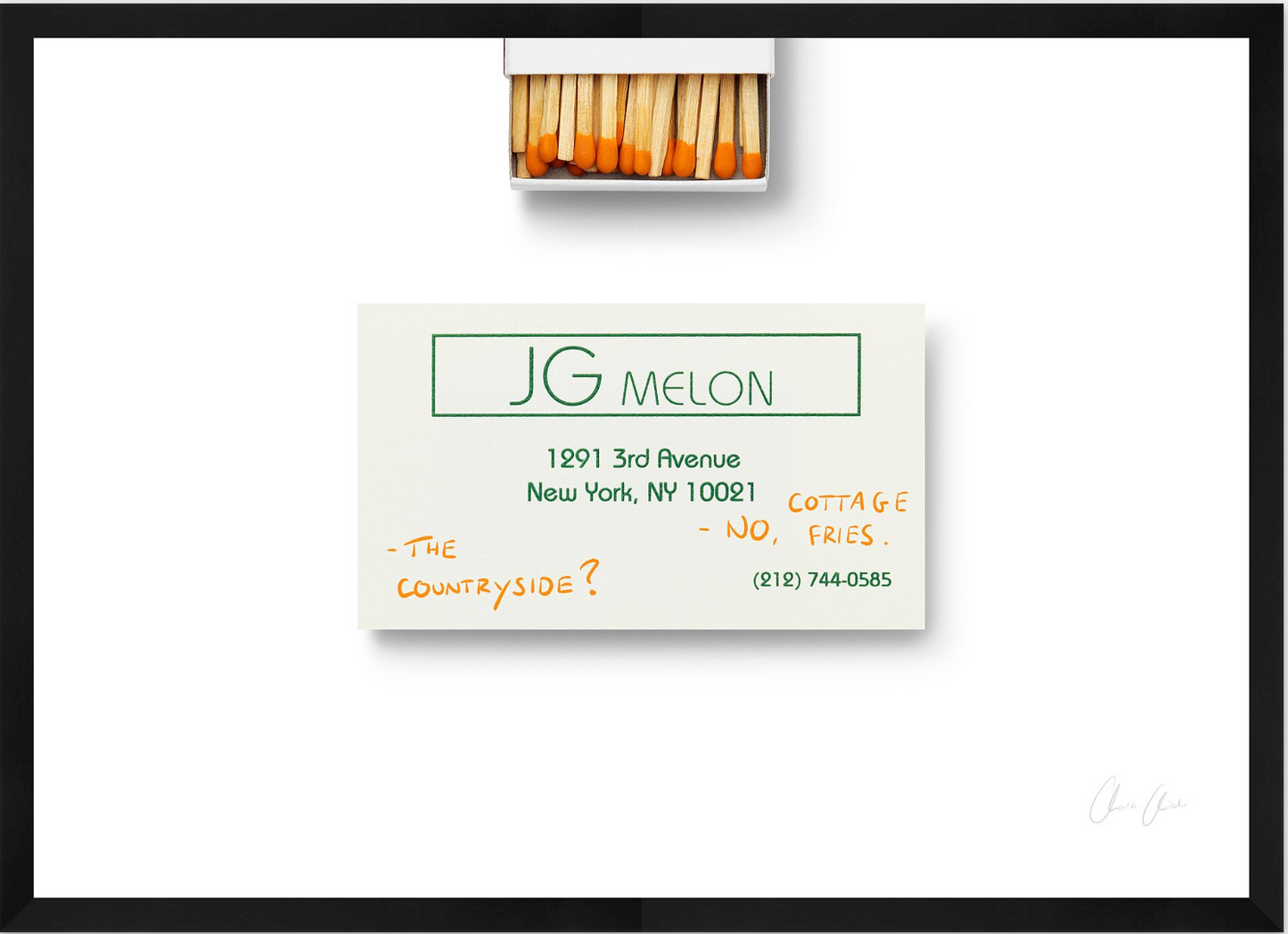 Card at JG Melon ii