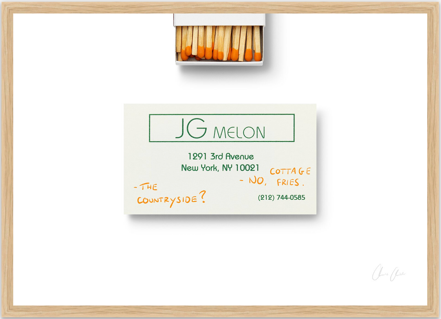 Card at JG Melon ii