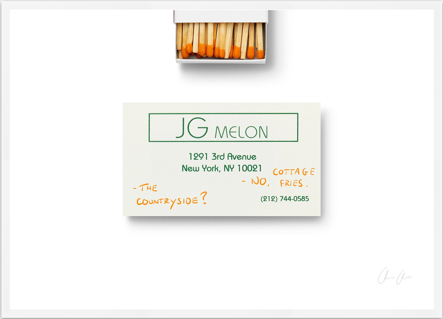 Card at JG Melon ii