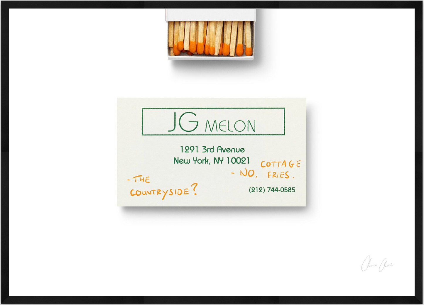 Card at JG Melon ii
