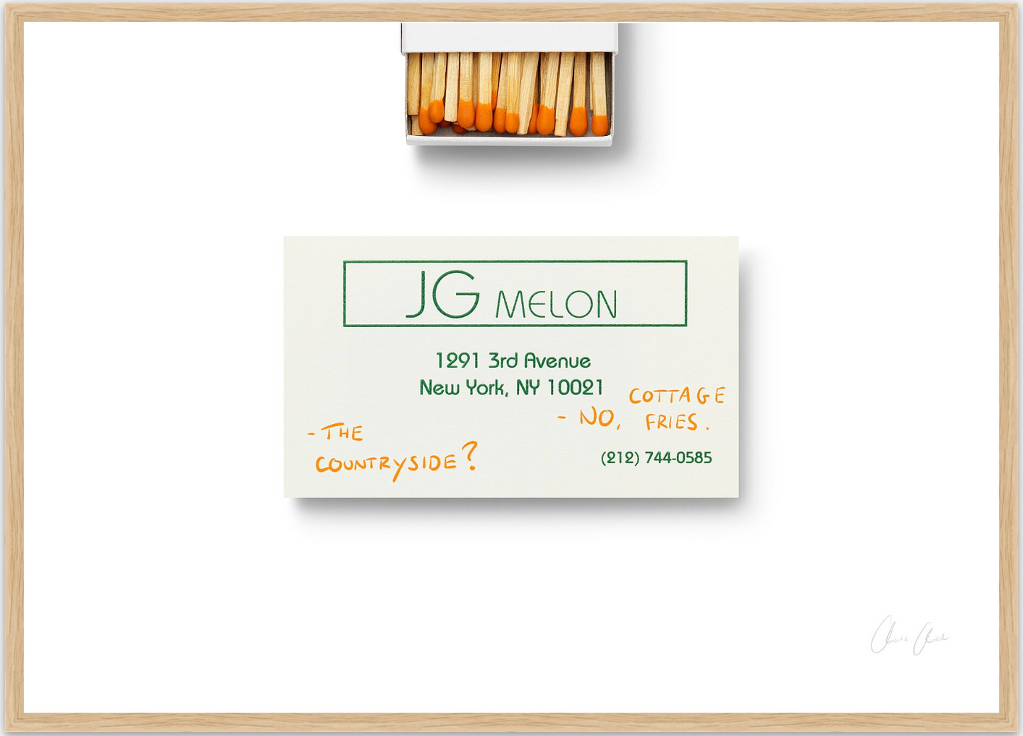 Card at JG Melon ii