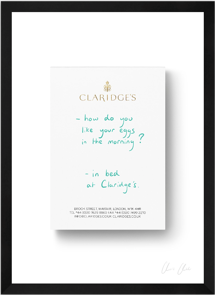 Notepad at Claridge's i