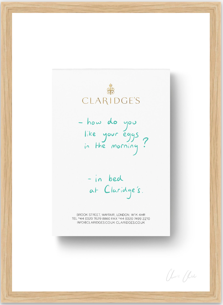 Notepad at Claridge's i