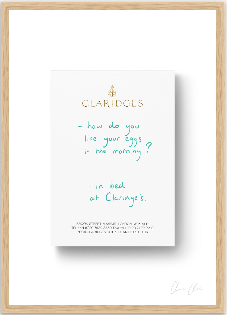 Notepad at Claridge's i