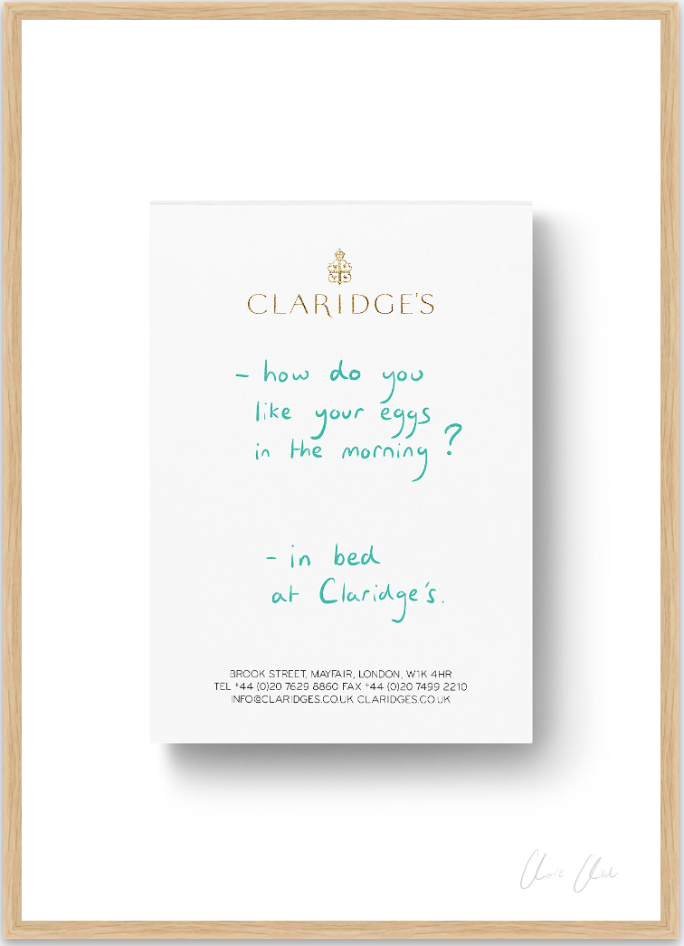 Notepad at Claridge's i