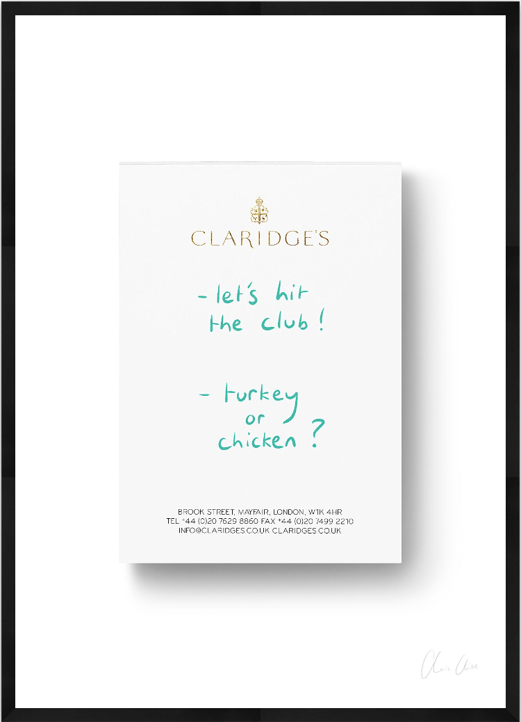 Notepad at Claridge's ii