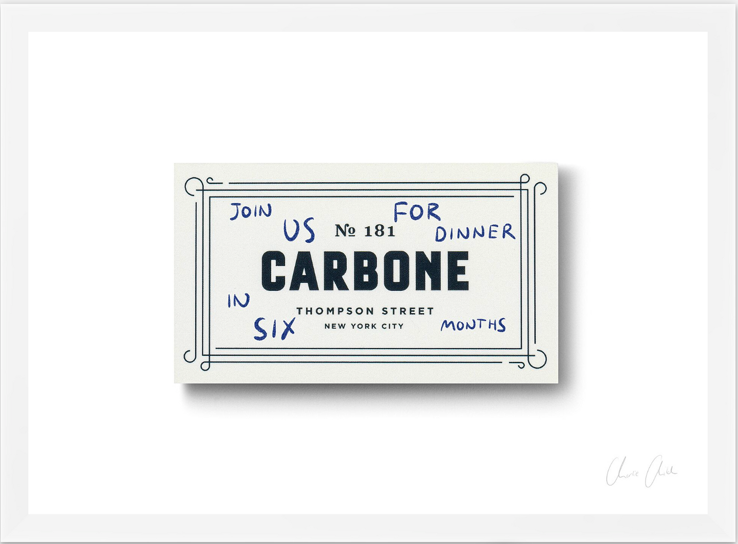Card at Carbone i