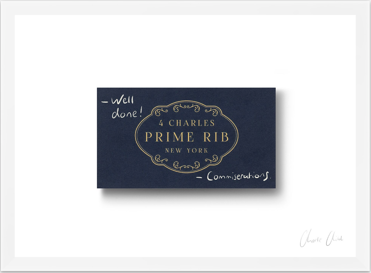 Card at 4 Charles Prime Rib
